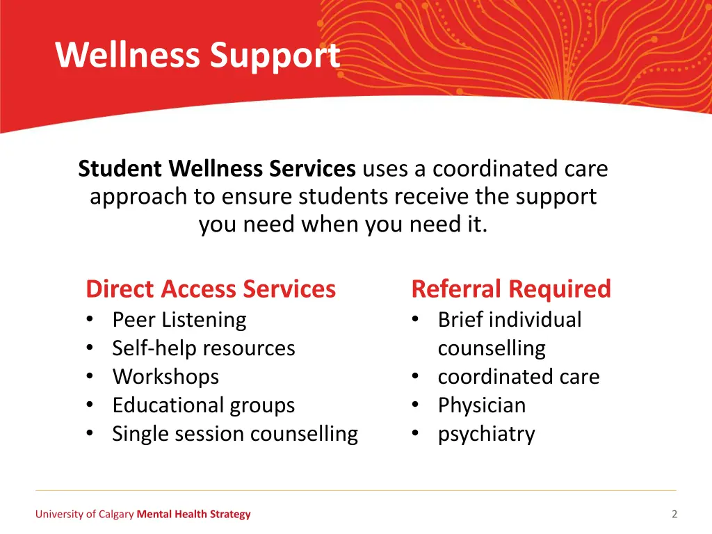 wellness support