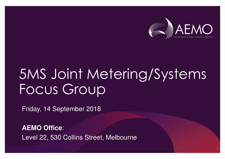 5ms joint metering systems focus group