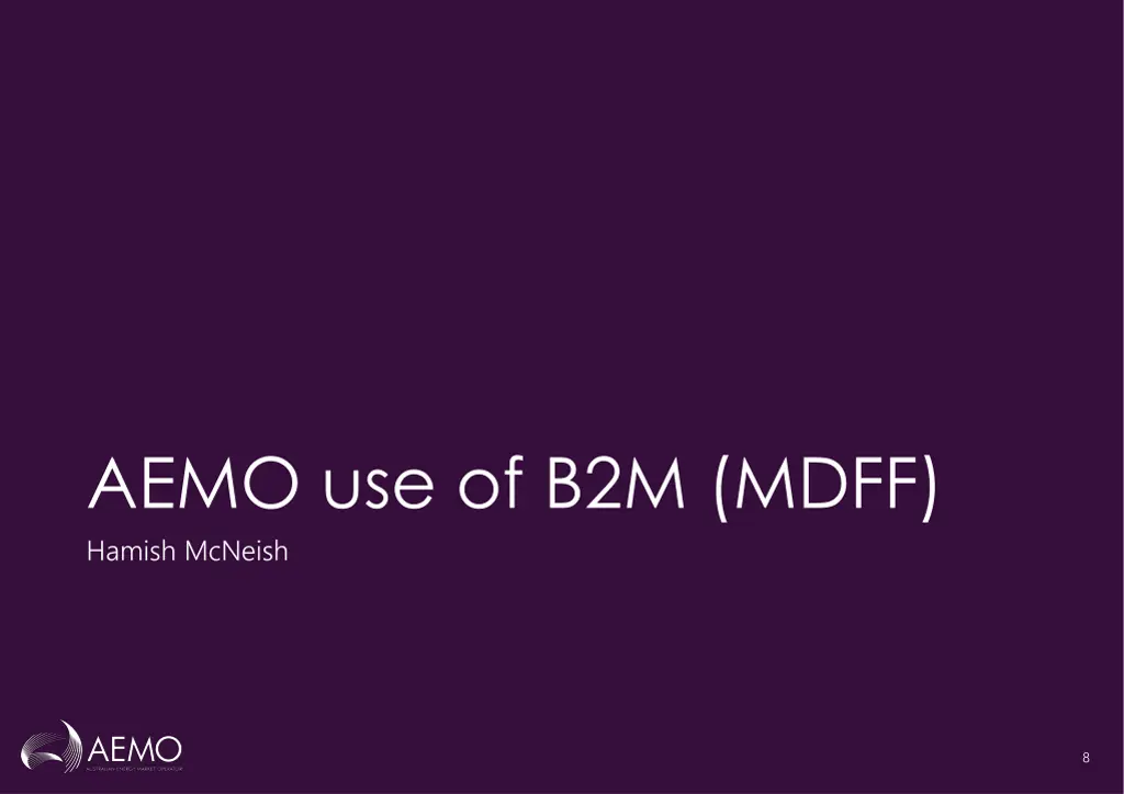 aemo use of b2m mdff hamish mcneish