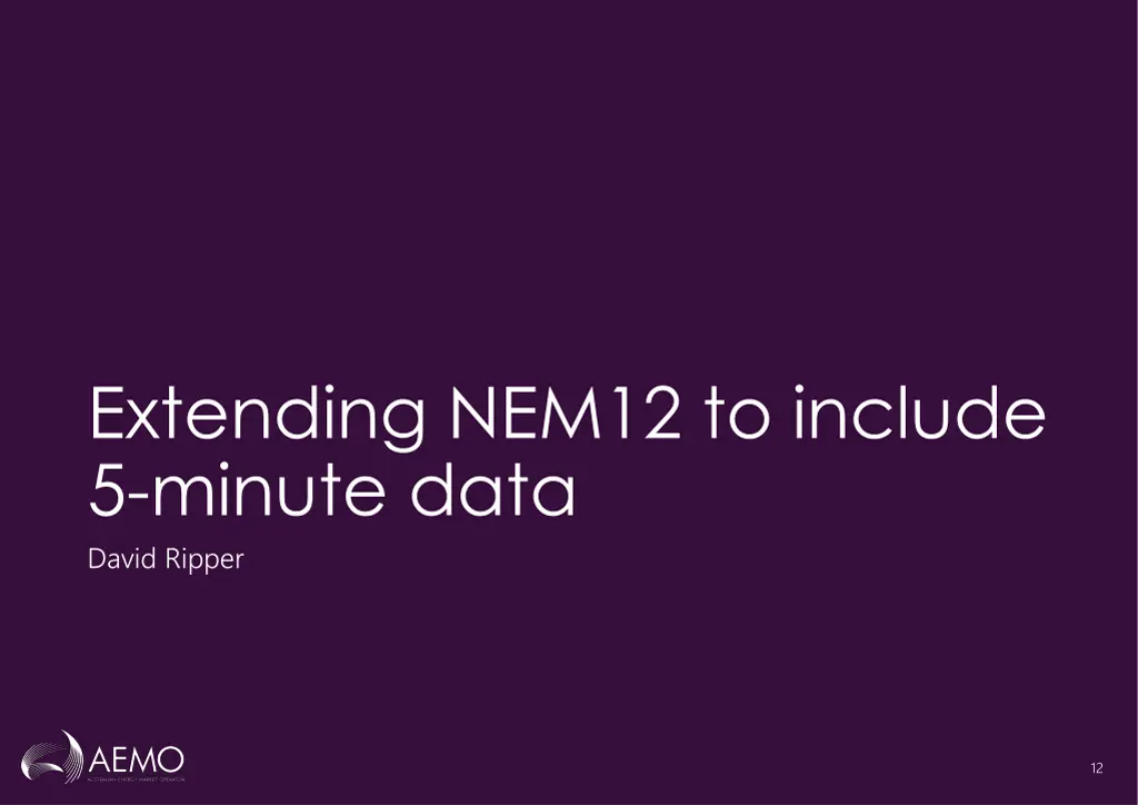 extending nem12 to include 5 minute data david
