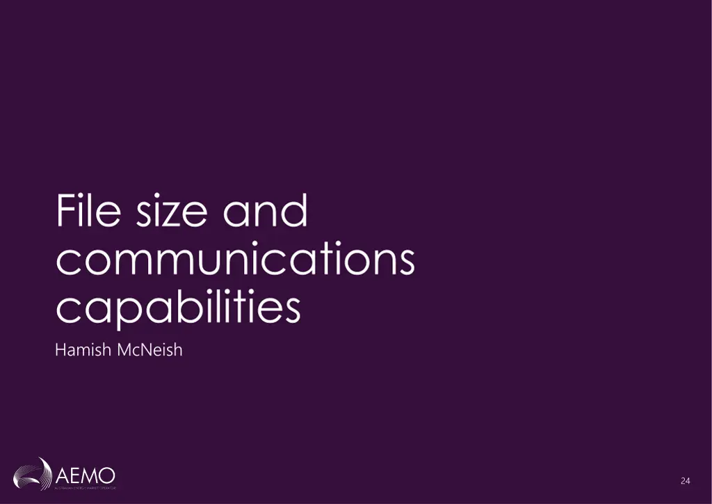 file size and communications capabilities hamish