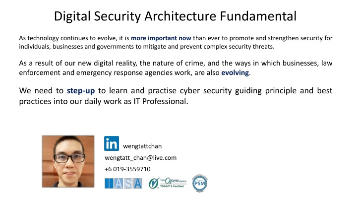 digital security architecture fundamental