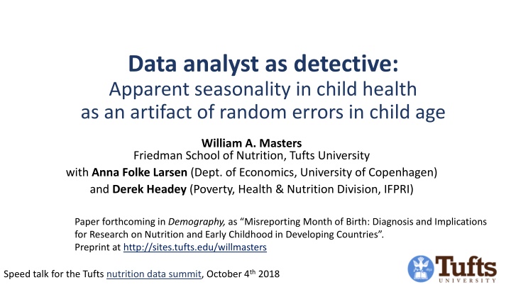 data analyst as detective apparent seasonality