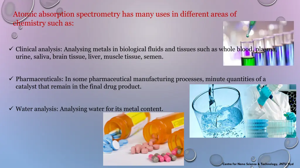 atomic absorption spectrometry has many uses