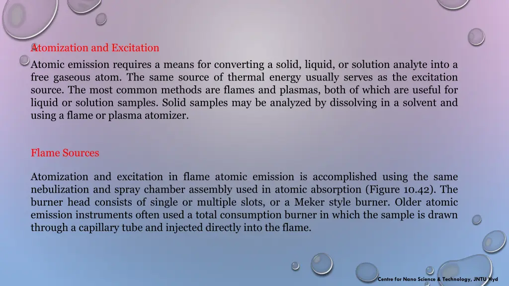 atomization and excitation atomic emission