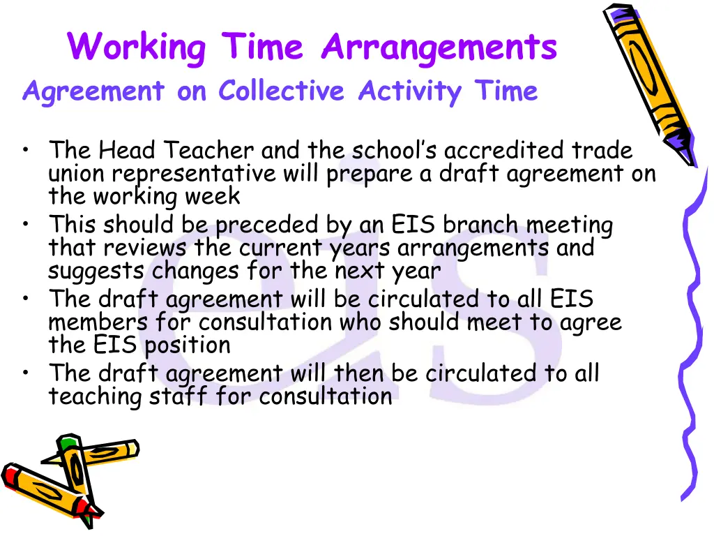 working time arrangements agreement on collective