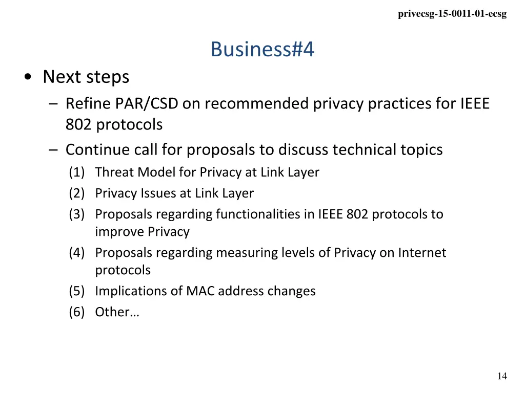 privecsg 15 0011 01 ecsg 13