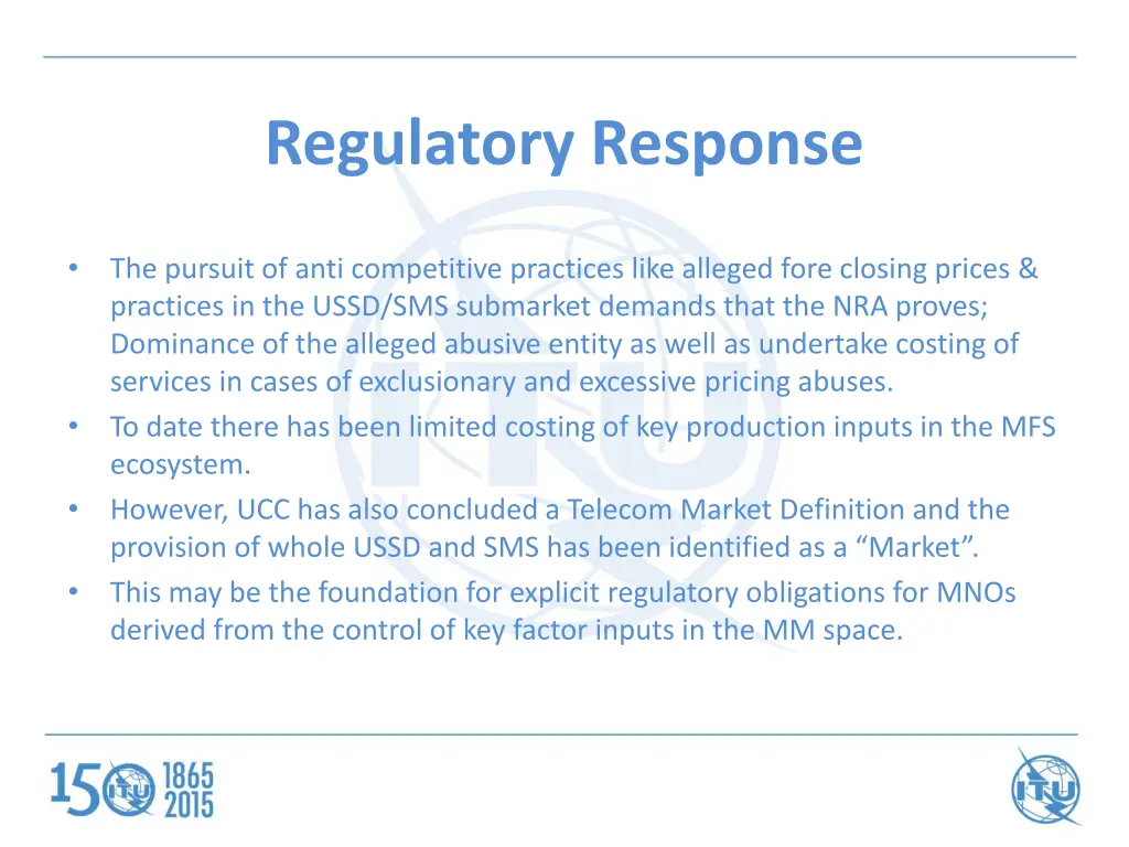 regulatory response 1