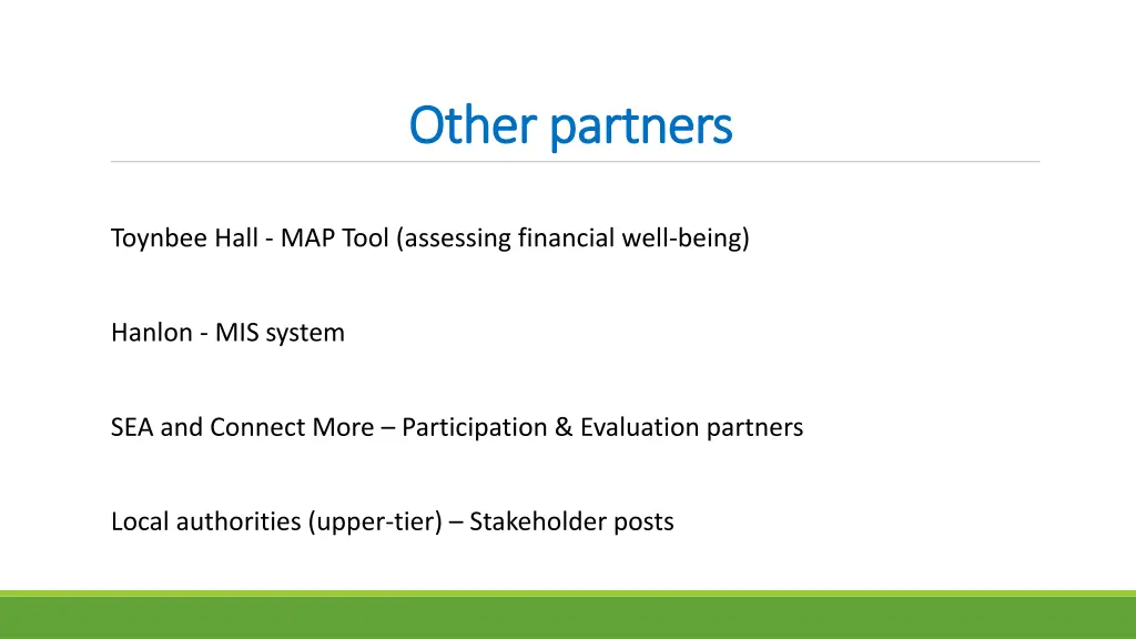 other partners other partners