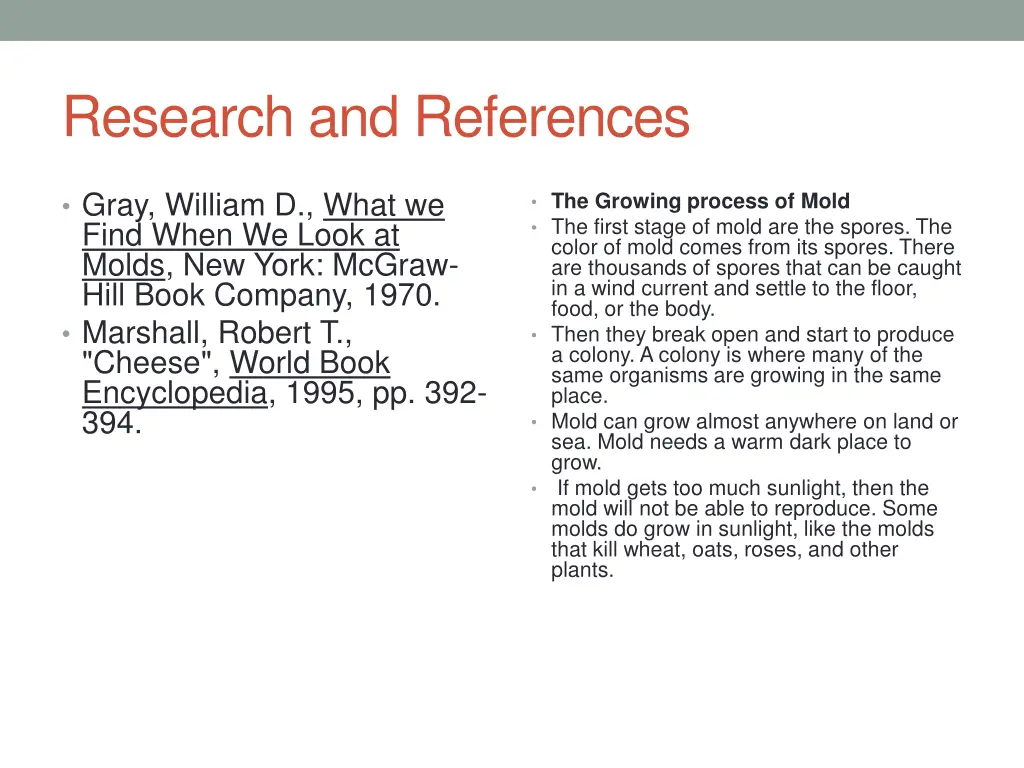 research and references