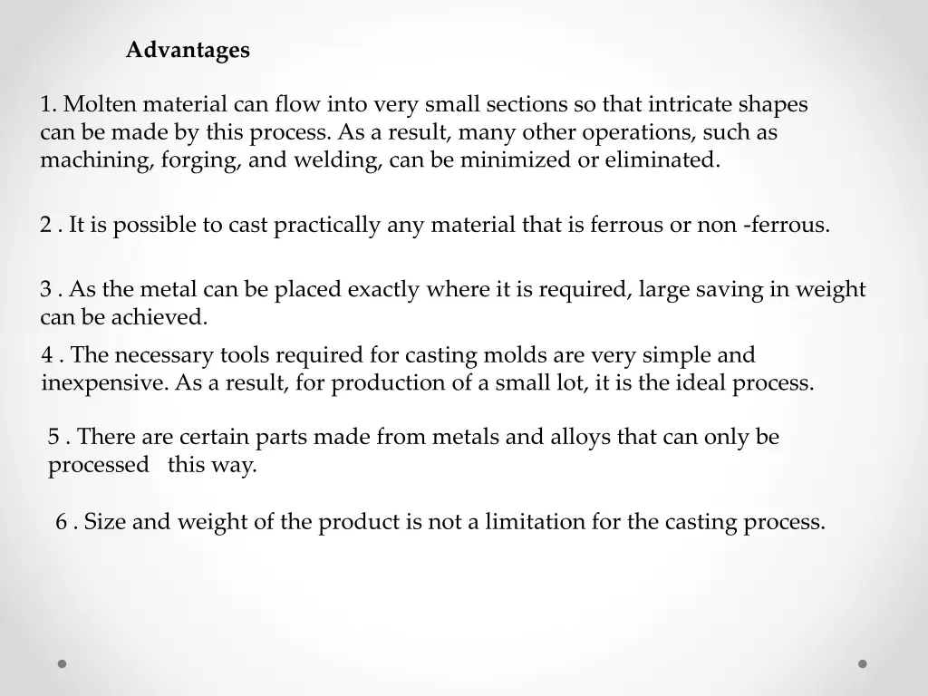 advantages