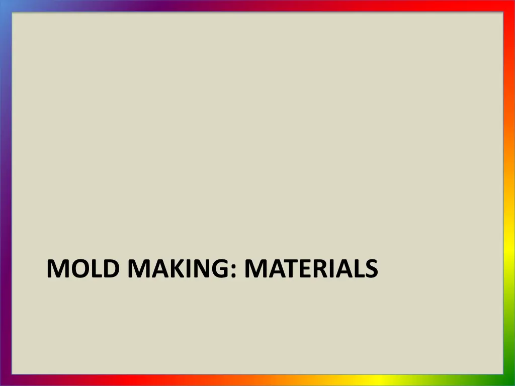 mold making materials