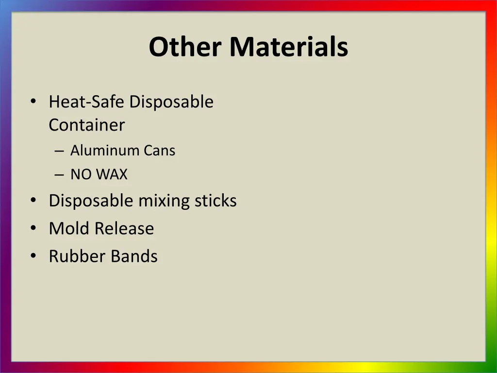 other materials