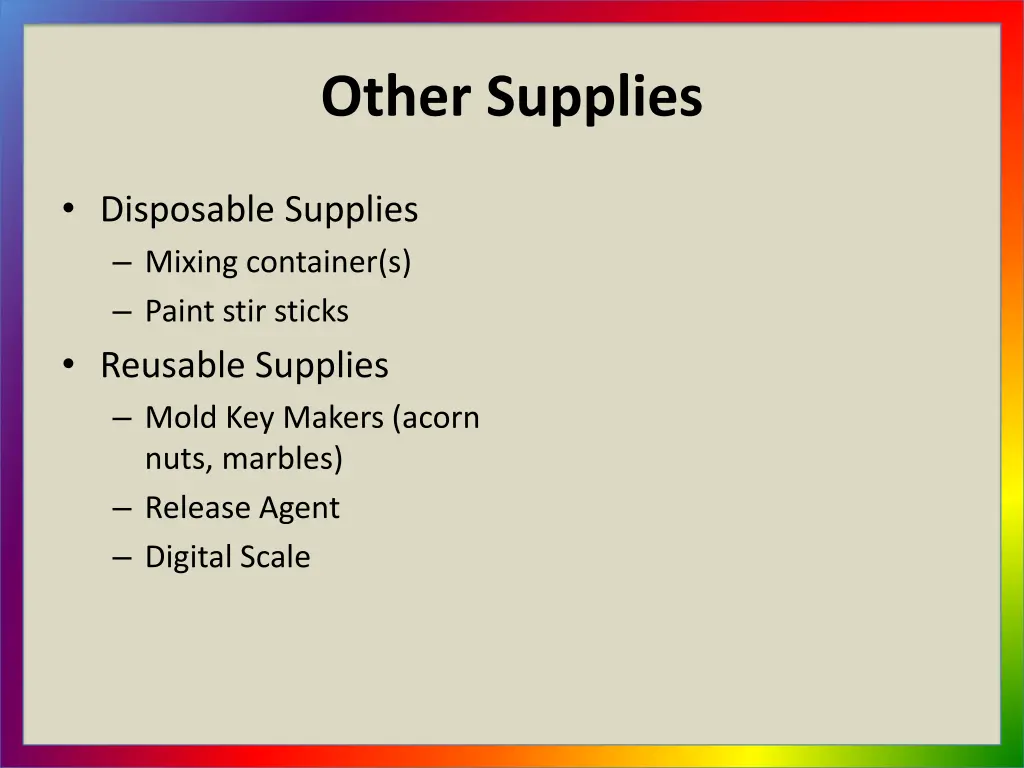 other supplies