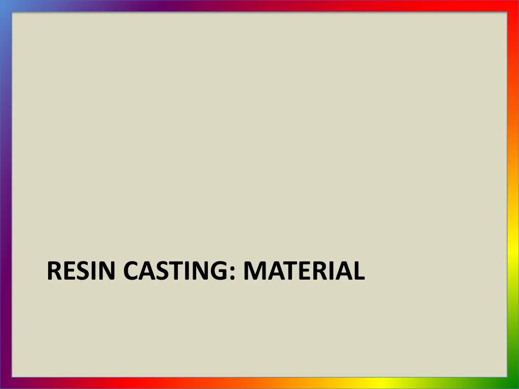 resin casting material