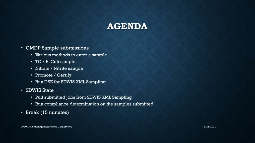 agenda 1