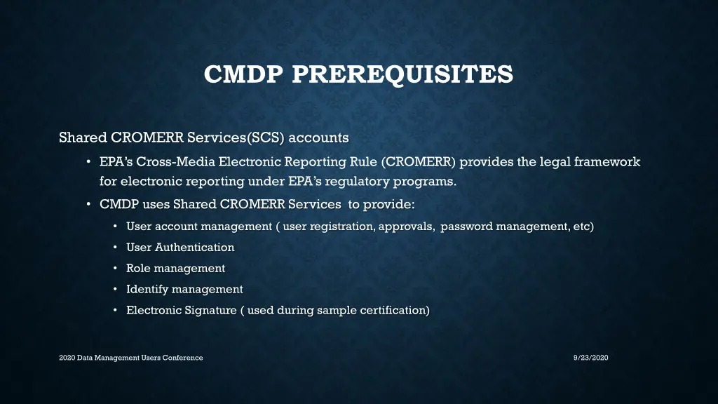 cmdp prerequisites 3