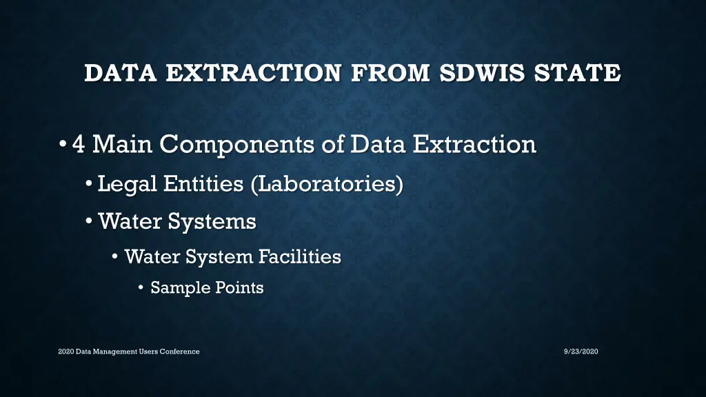 data extraction from sdwis state
