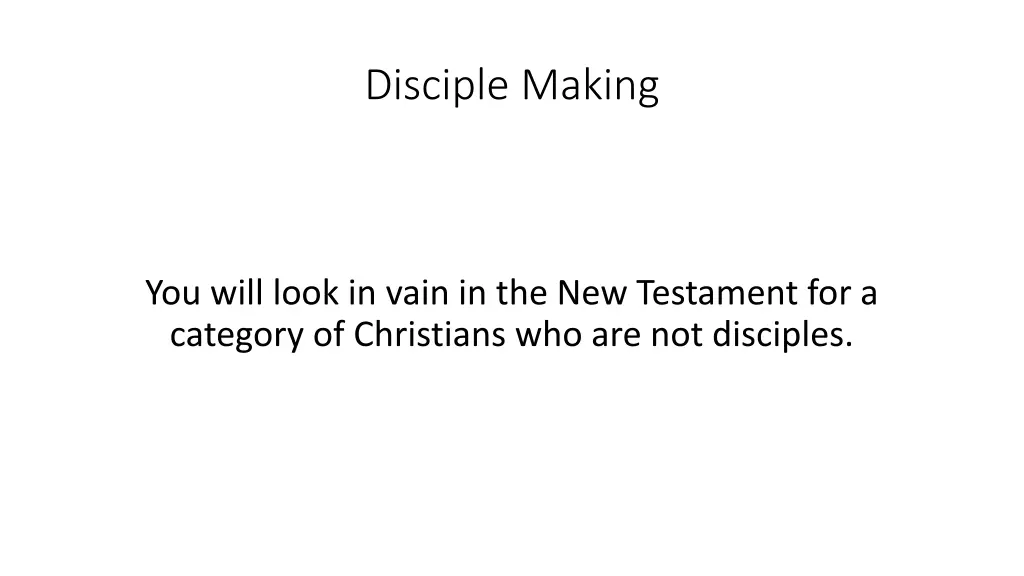 disciple making 1