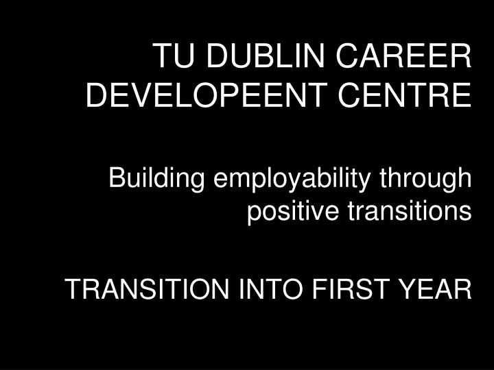 tu dublin career developeent centre