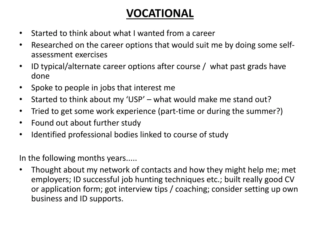 vocational