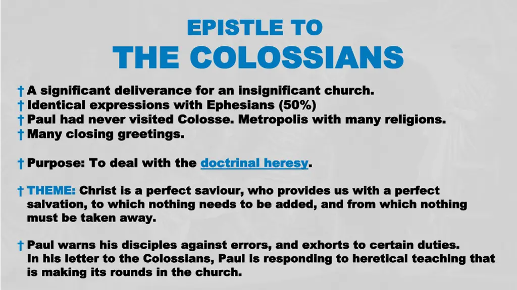 epistle to epistle to