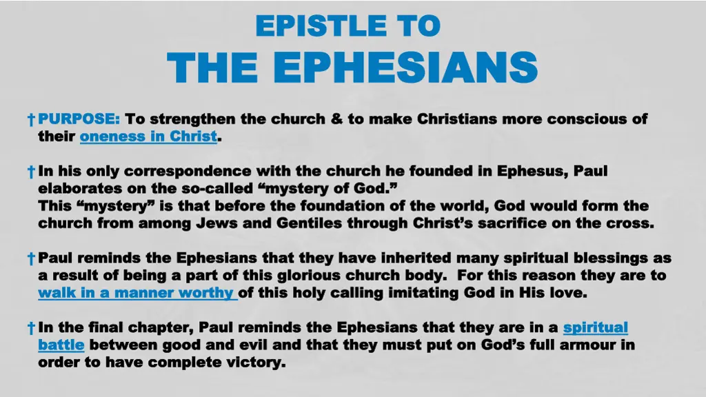epistle to epistle to the the ephesians ephesians 1