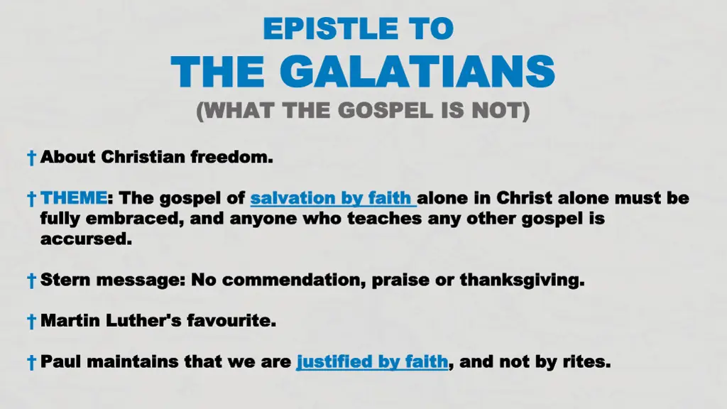 epistle to epistle to the the galatians galatians