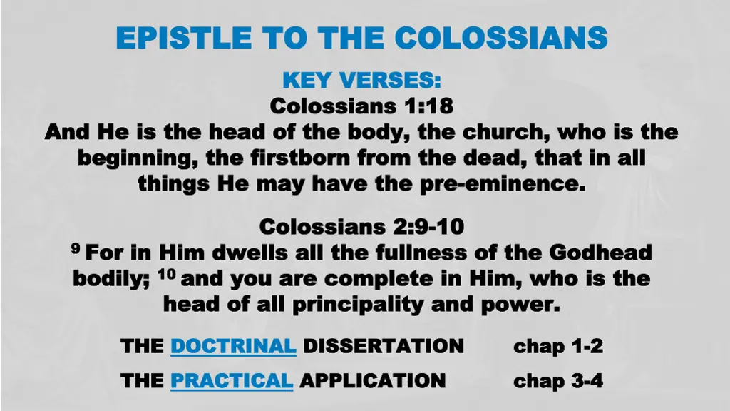 epistle to the colossians epistle