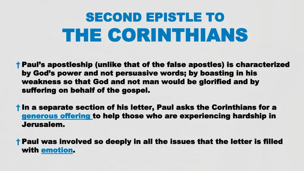 second epistle to second epistle 1