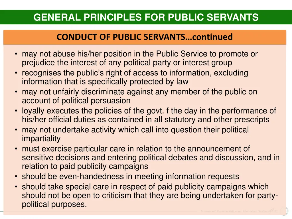 general principles for public servants 1