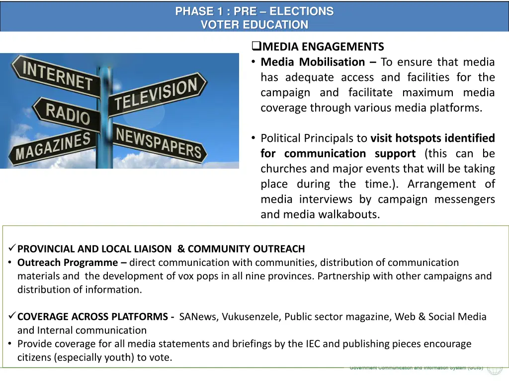 phase 1 pre elections voter education 1