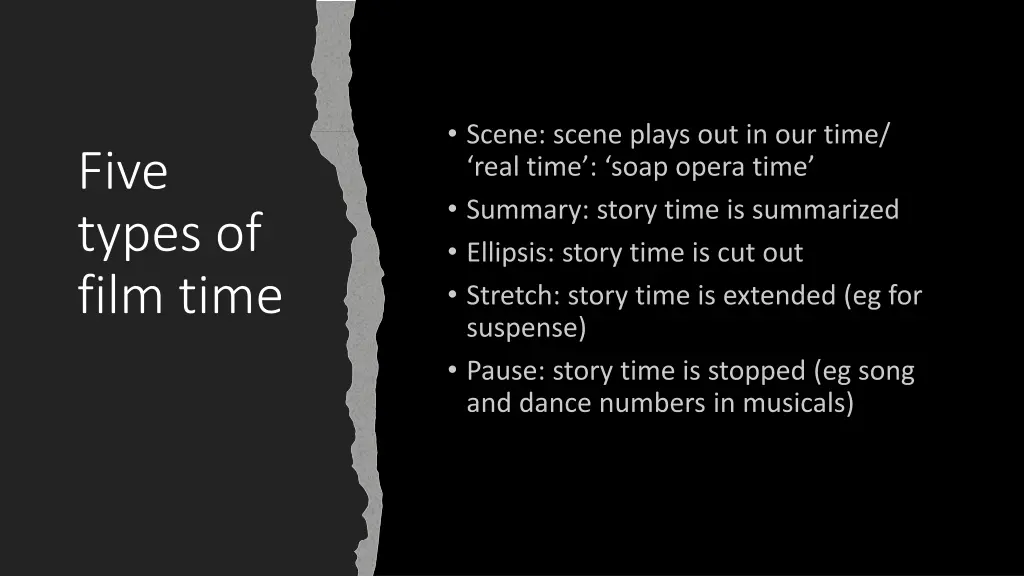 five types of film time
