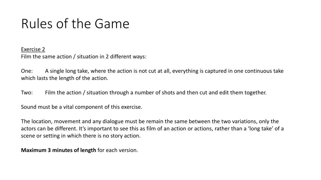 rules of the game 1