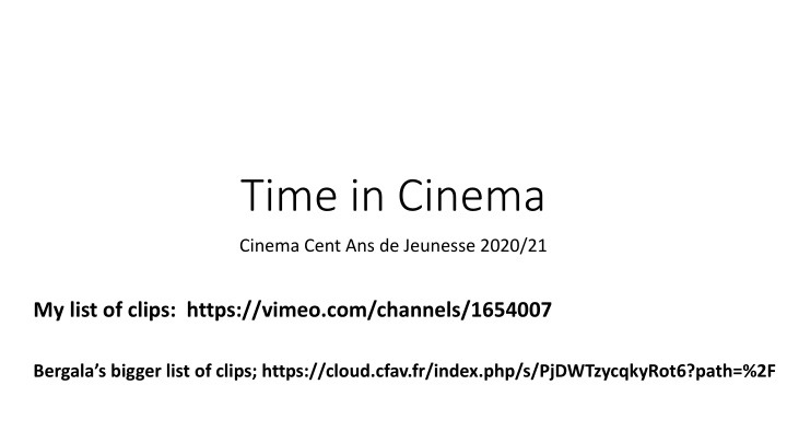 time in cinema