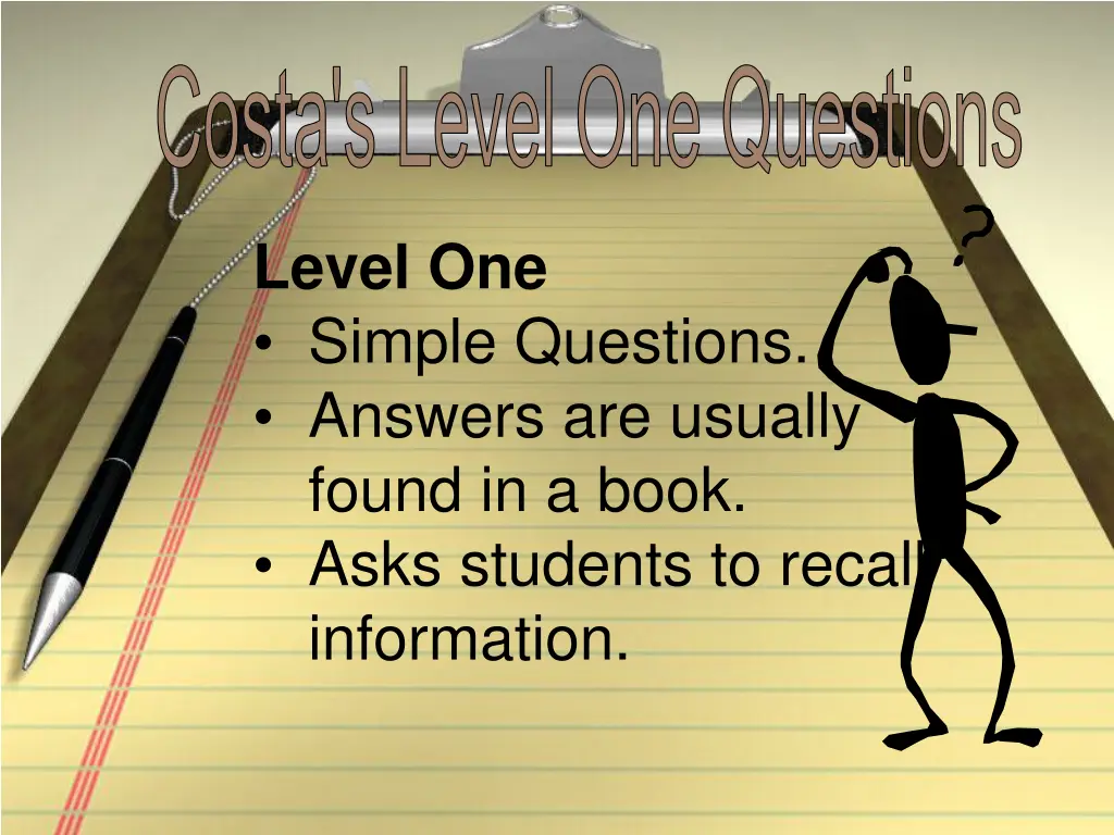 costa s level one questions