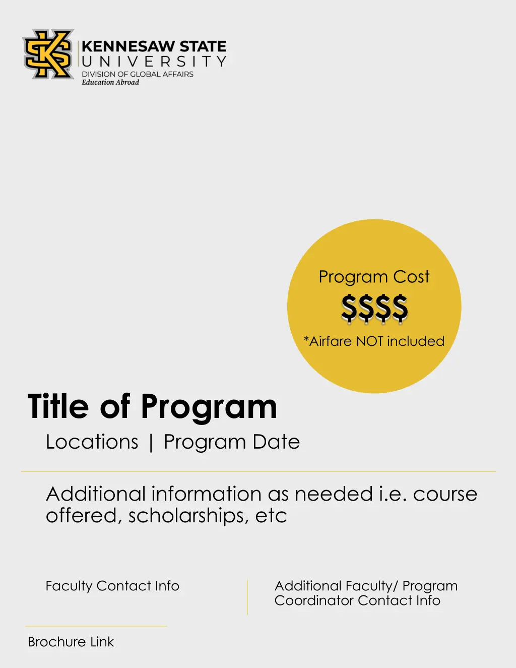program cost 4