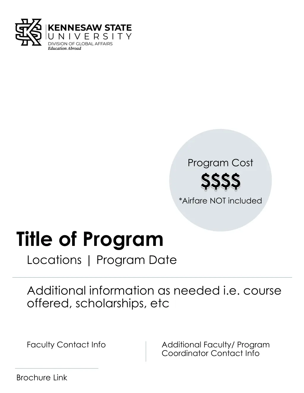 program cost 5