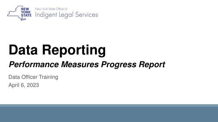 data reporting performance measures progress