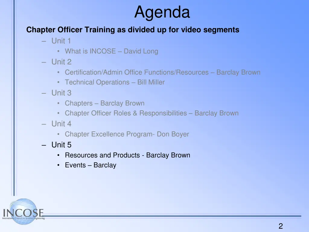 agenda