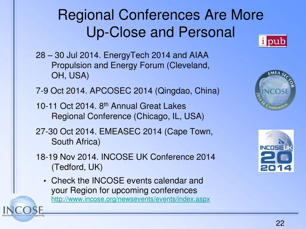 regional conferences are more up close
