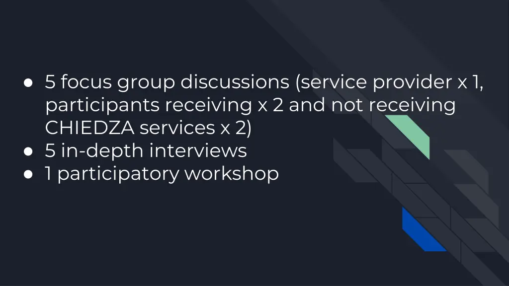 5 focus group discussions service provider