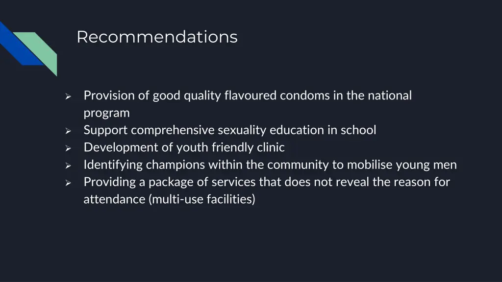 recommendations