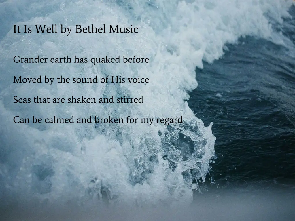it is well by bethel music