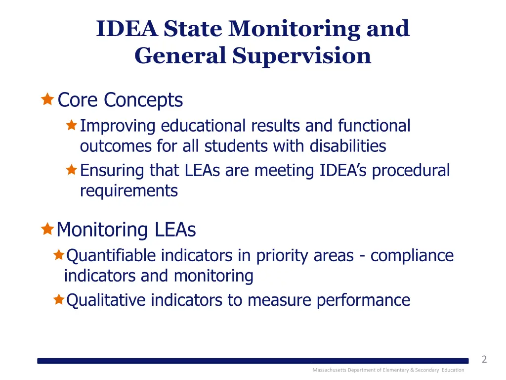 idea state monitoring and general supervision