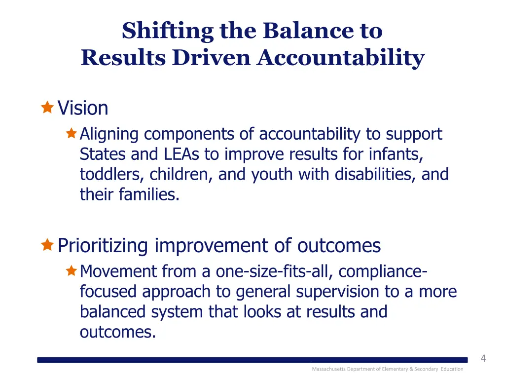 shifting the balance to results driven