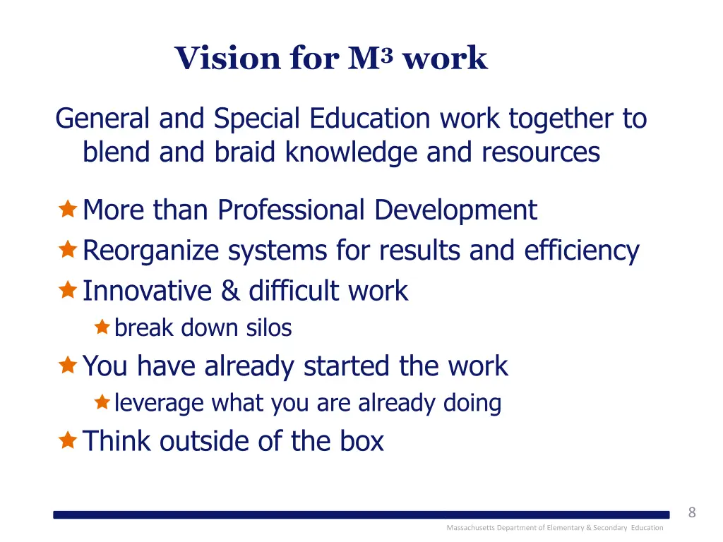 vision for m 3 work
