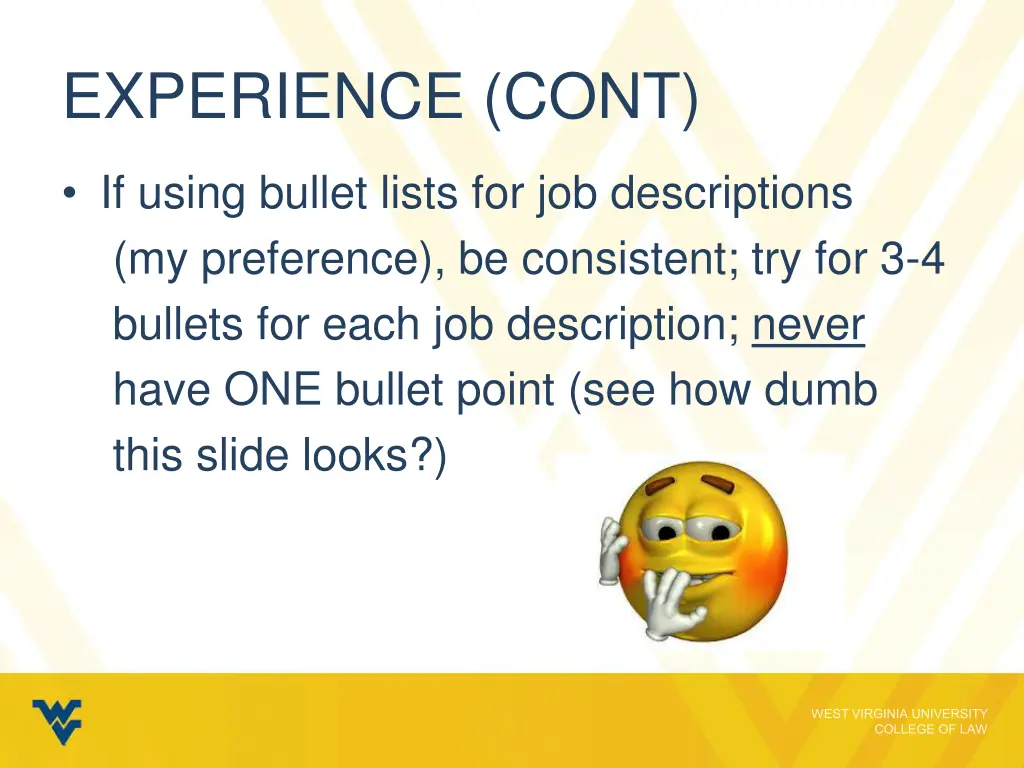 experience cont 1