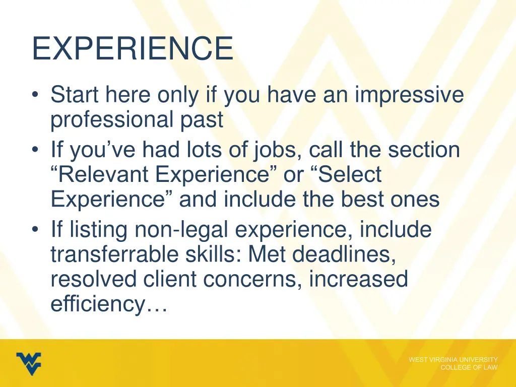 experience