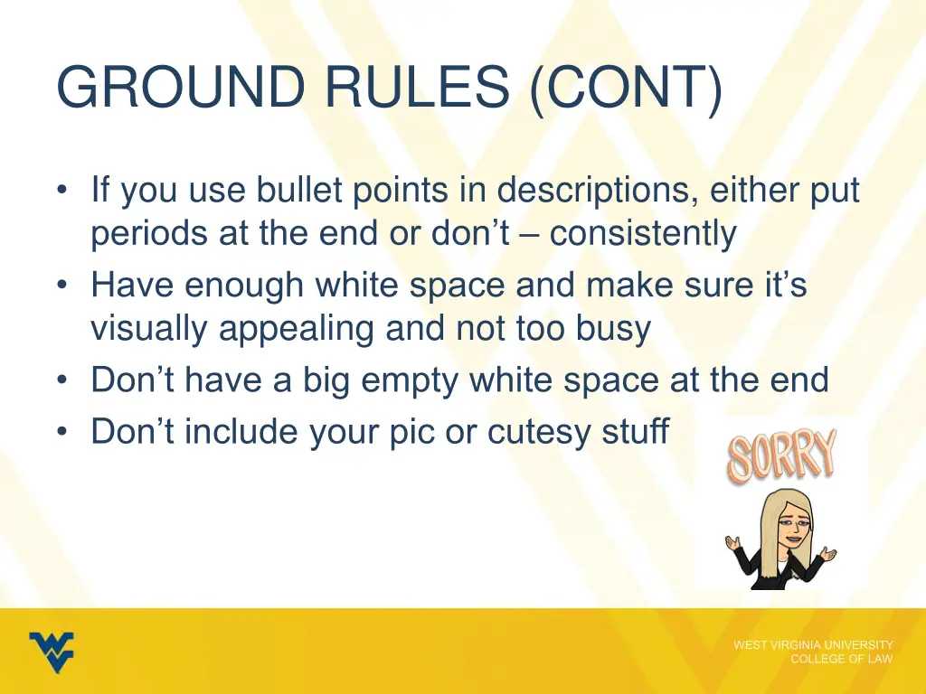 ground rules cont